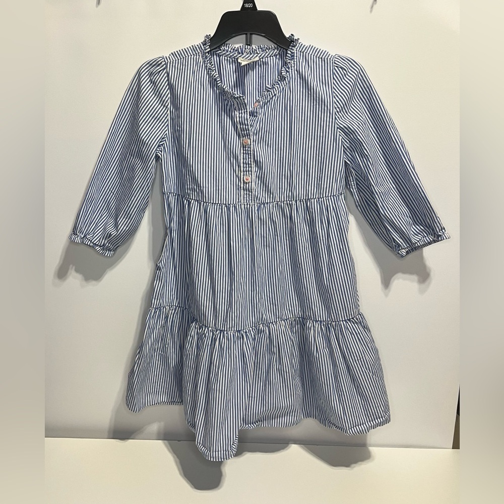 Crewcuts Blue and White Striped Dress Girls Size 8